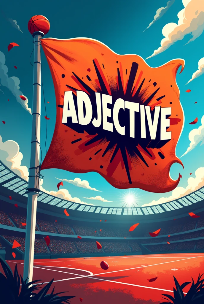Create a cheering flag for the adjective team