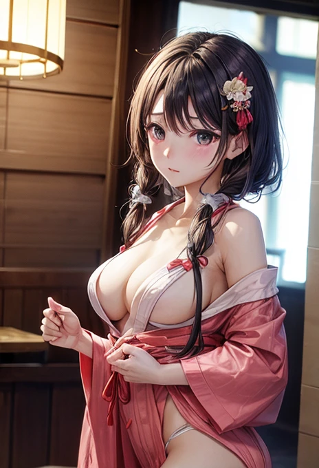 In underwear、Rope makeup、yukata
