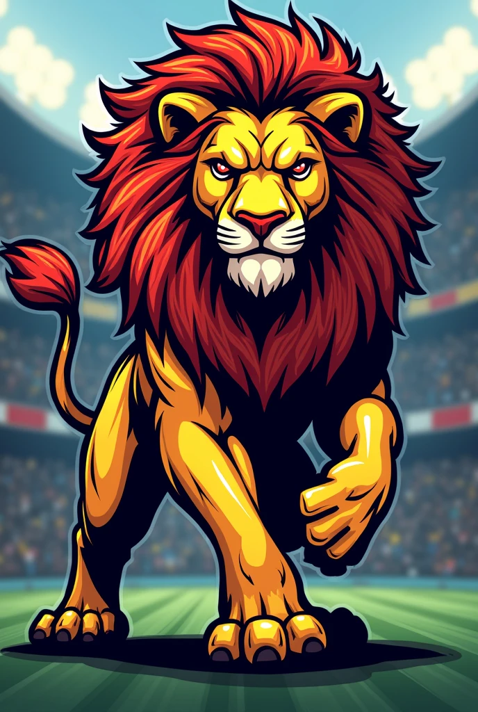 Create a symbol for a football team called 'ENVOLVENTES' where the mascot is a lion