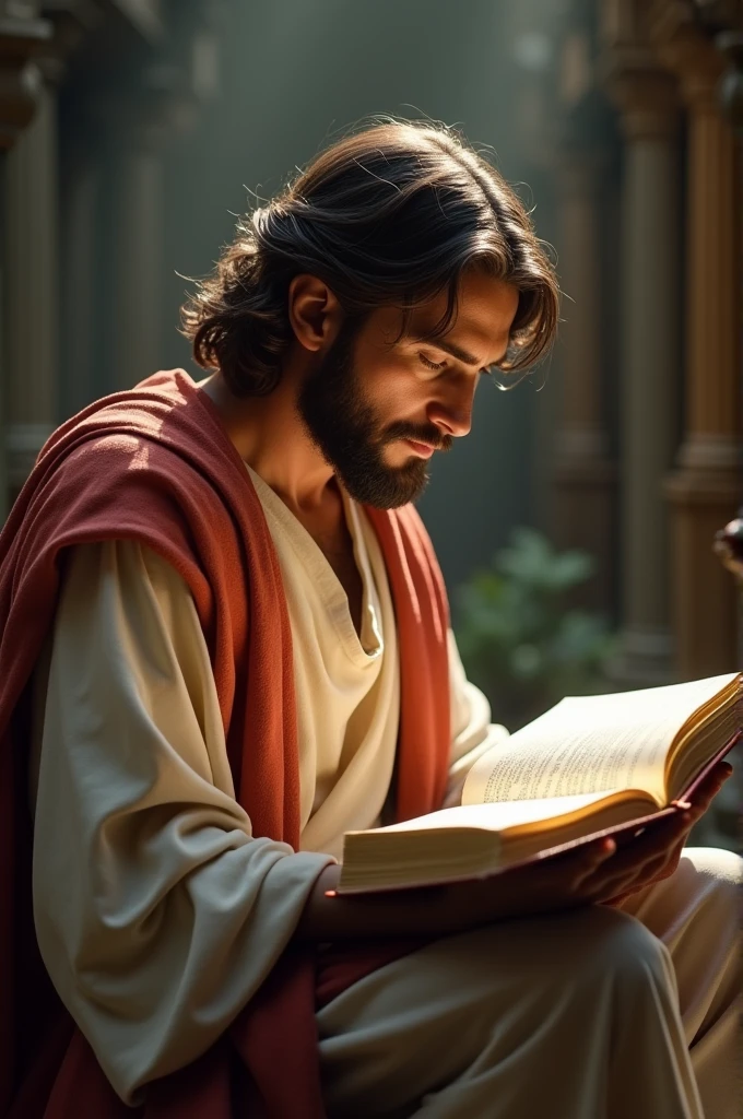 Jesus reading the bible