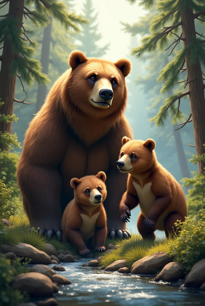 A real life four bears family