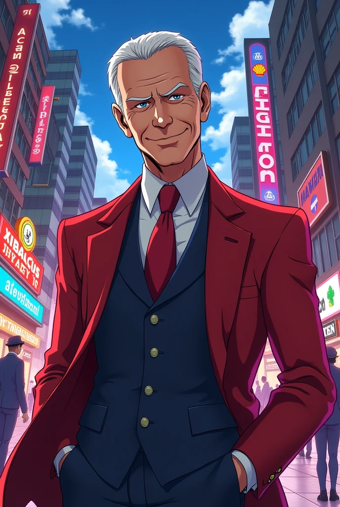 joe biden in the style of anime lupin the third