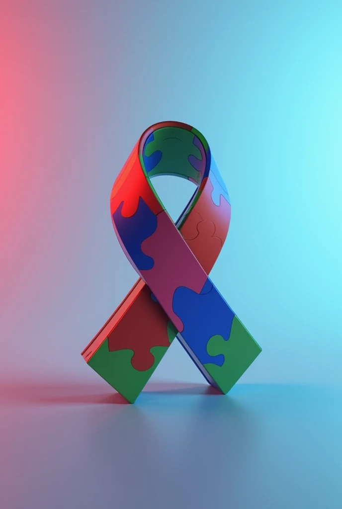 create an image with the law logo in the colors of autism in 3D. bottomless.
