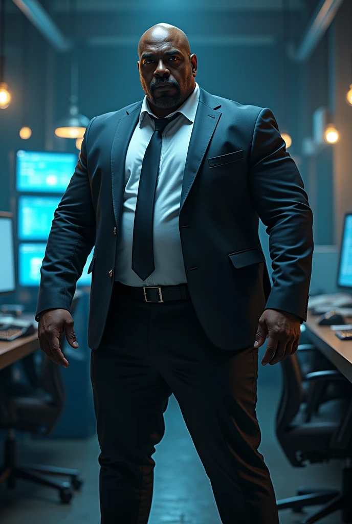Fat Black Man Nerd, Data Scientist, silencing a bandit