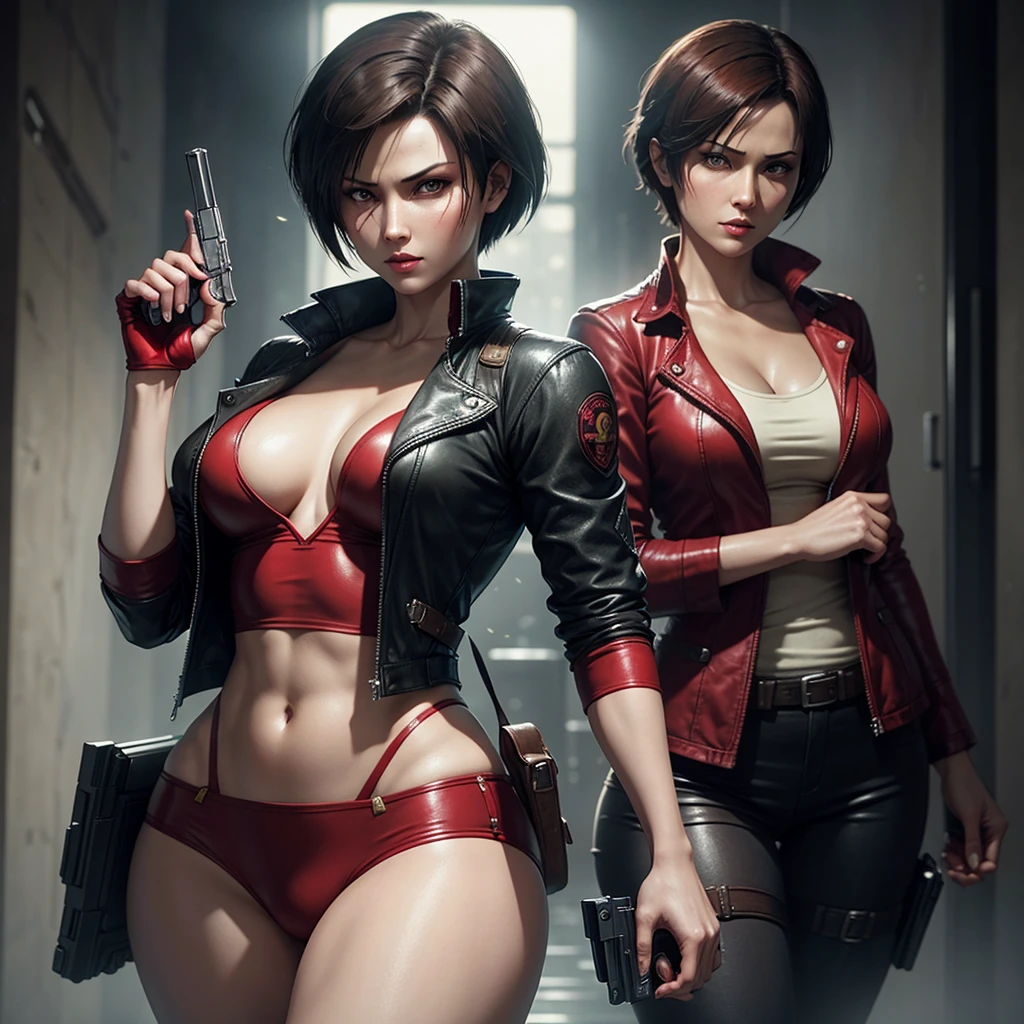Ada Wong resident evil 4 holding a pistol in her hand