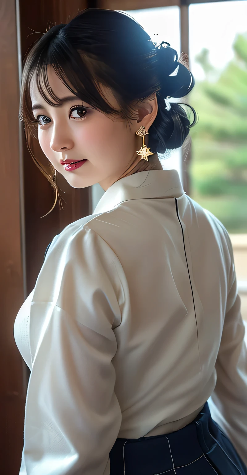 (8k,RAW Photos,Like the picture:1.45),masterpiece,Highest quality,wonderful,(セクシーなMature Woman:1),(Mature Woman:1.3), (3 woman.1.3)、(((very, very大きい)))、(((Extremely ???? and very huge boobs)))、(((Very deep cleavage)))、Hyper Real、In the lounge of a luxury hotel、A beautiful and dignified smile、Beautiful white skin、Beautiful, delicate and precise skin texture、With long, fluffy, beautiful brown hair((Updo:1.85))、Beautiful Japanese Women、(Big Ass)、Thick thighs、Bright red lips、Gold earrings、Gold bracelet、Gold Necklace、{Royal Blue Suit(White blouse)}, 