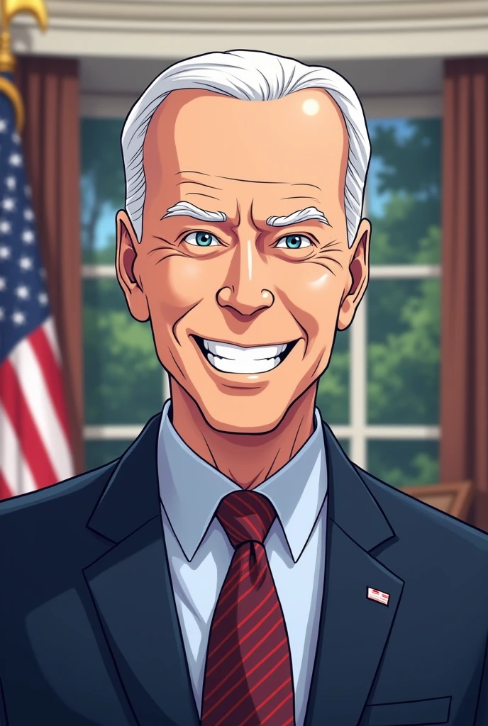 joe biden anime style