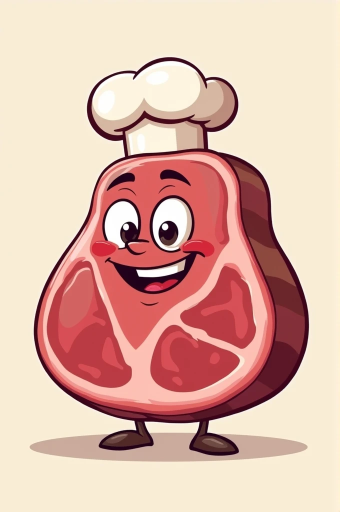 Easy drawing of a beef with a face