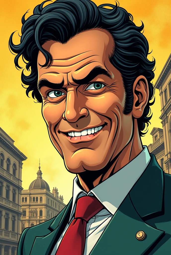 president lula of brasil in lupin the third anime style