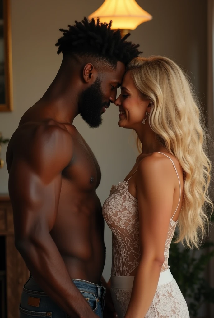 a black man funking hard a blonde woman