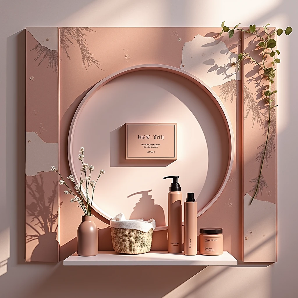 Create a post where the BREN'STORE brand is displayed on beauty, style and personal care with a minimalist design