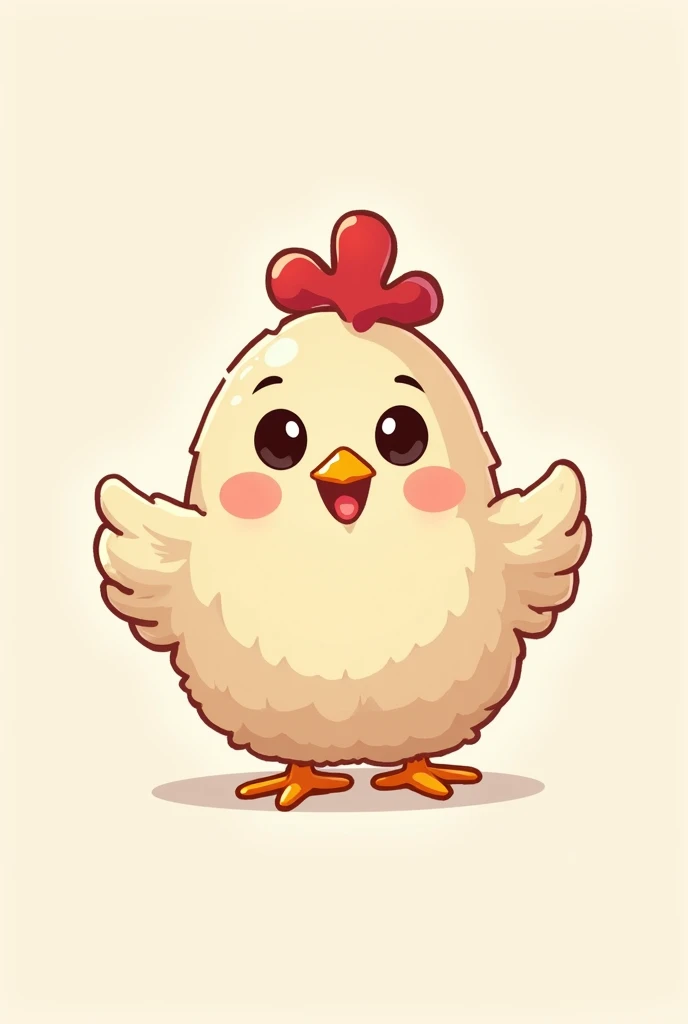 Easy drawing of chicken meat with face