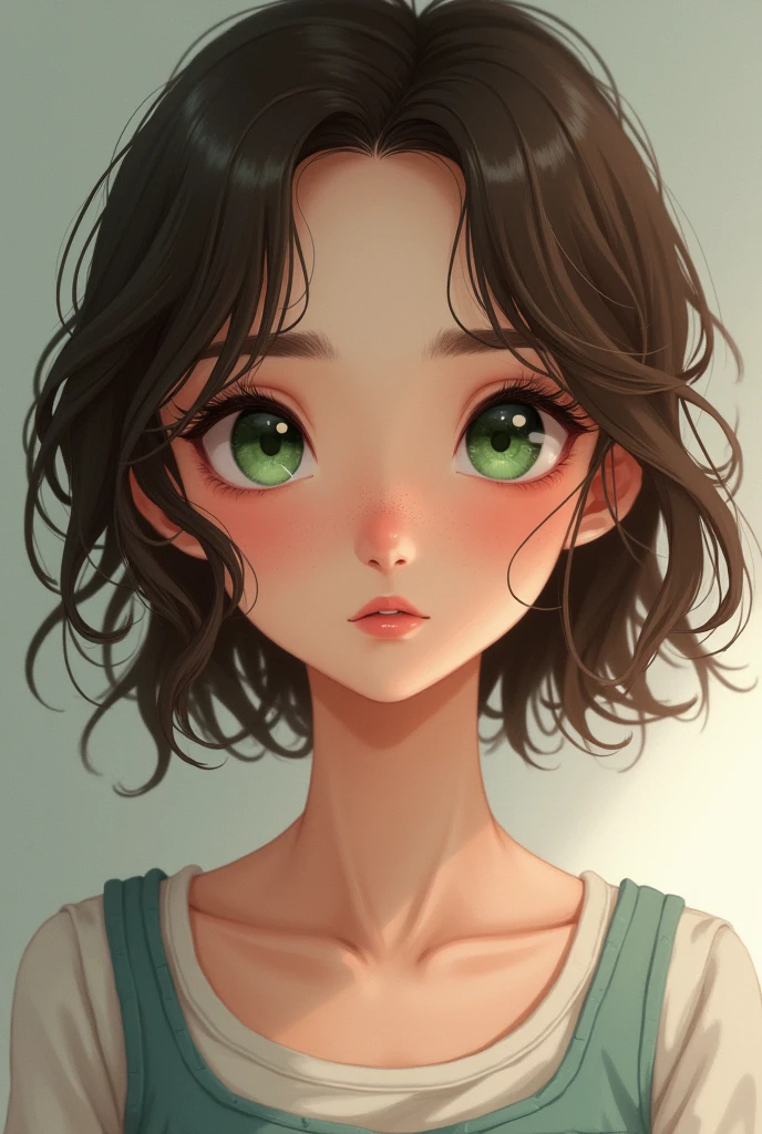 (masterpiece, best quality), 1girl, <lora:hatsufuji akari:0.8> hatsufuji akari (yarichin katei kyoushi netori houkoku), brown hair, short hair, bob cut, exposed forehead, green eyes, mature woman,