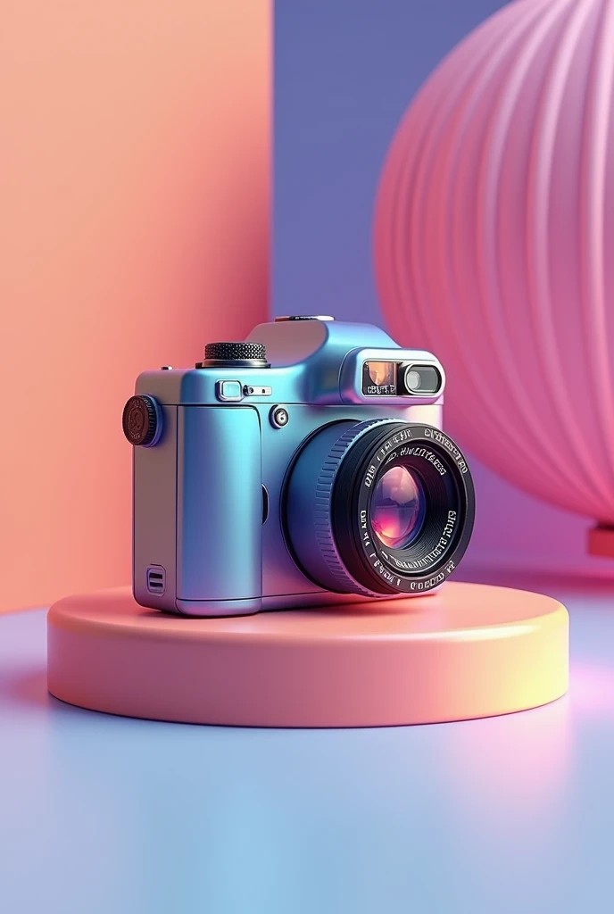 I need an image of a very small camera that catches people&#39;s attention but with nice, cool colors. 