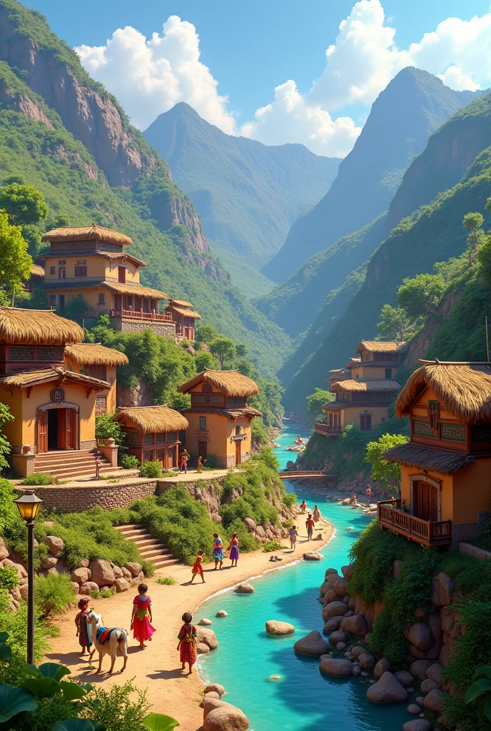 Village incas type pixar
