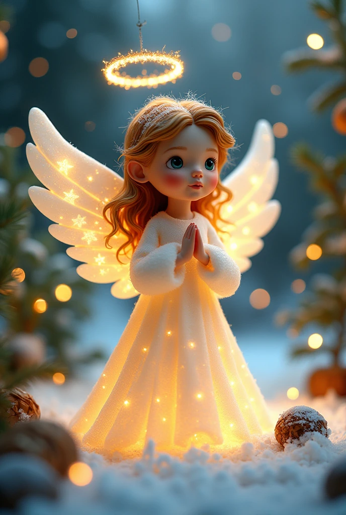 Christmas angel by children 

