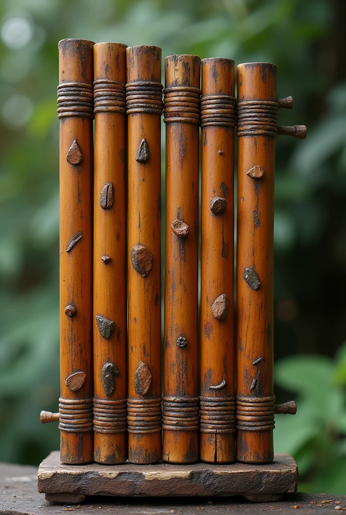 Create an eight-pipe and seven-pipe panpipe with its musical note on each pipe