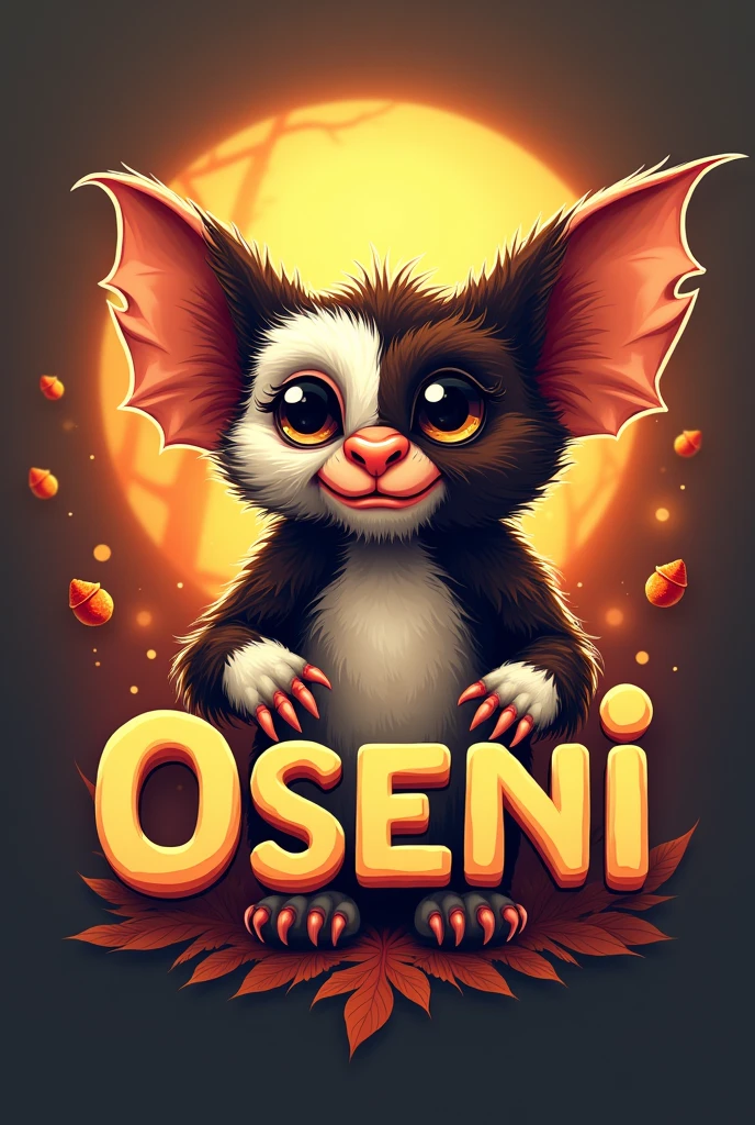 Fait moi un logo avec gizmo des gremlins et le mot oseni
