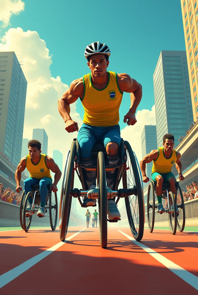 Create an image with Brazilian Paralympic athletes