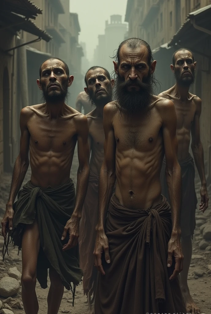 People suffering from hunger during the French Revolution