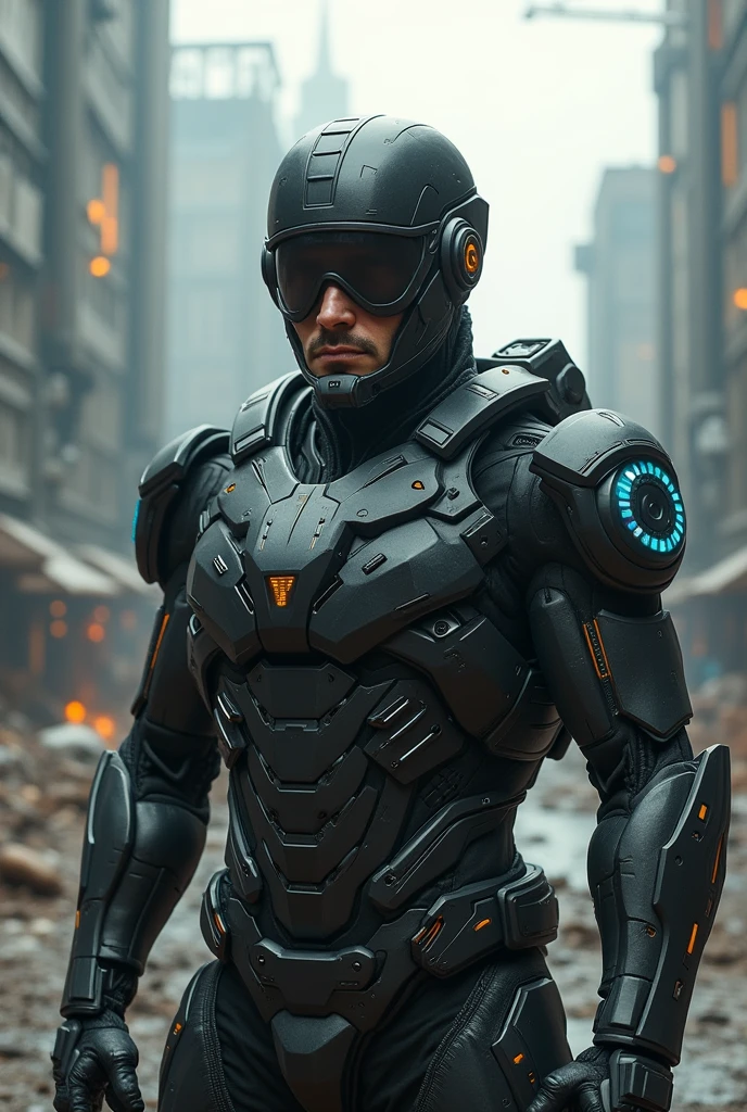 A man with futuristic suit