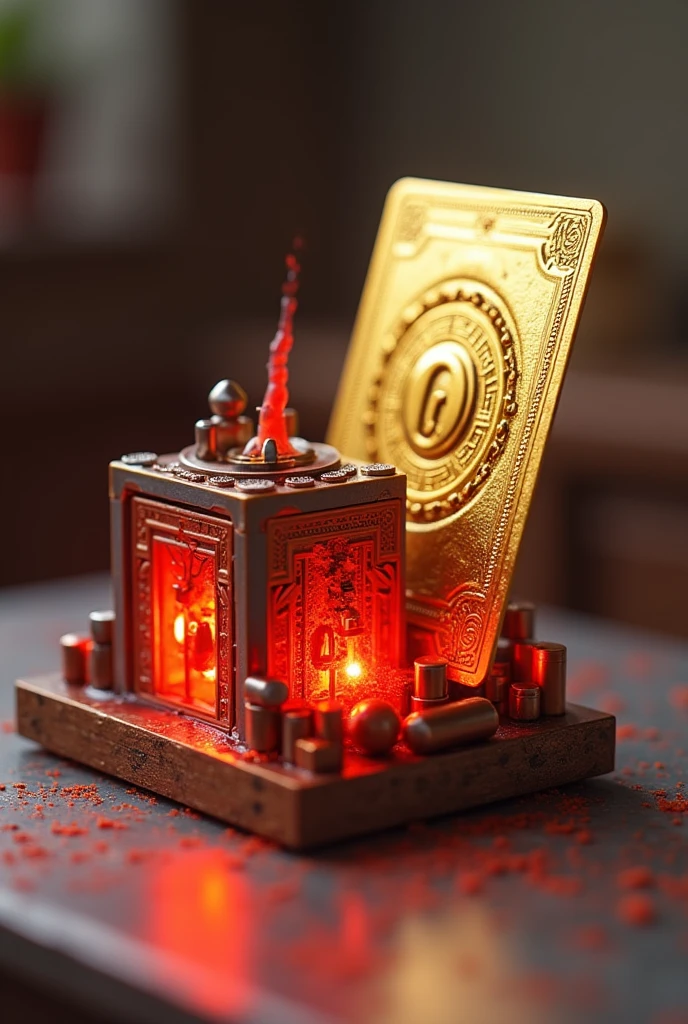 Redstone meme with gold card from the deck
