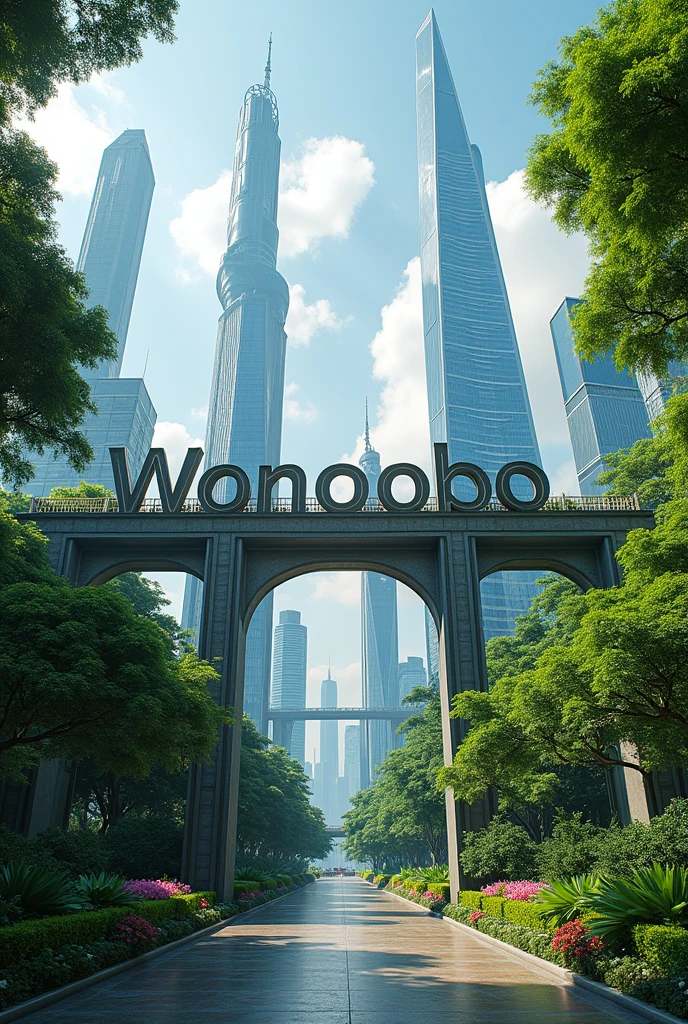 ADVANCED CITY BIG CITY lots of greenery there is a BIG WONOSOBO NAMEBOARD