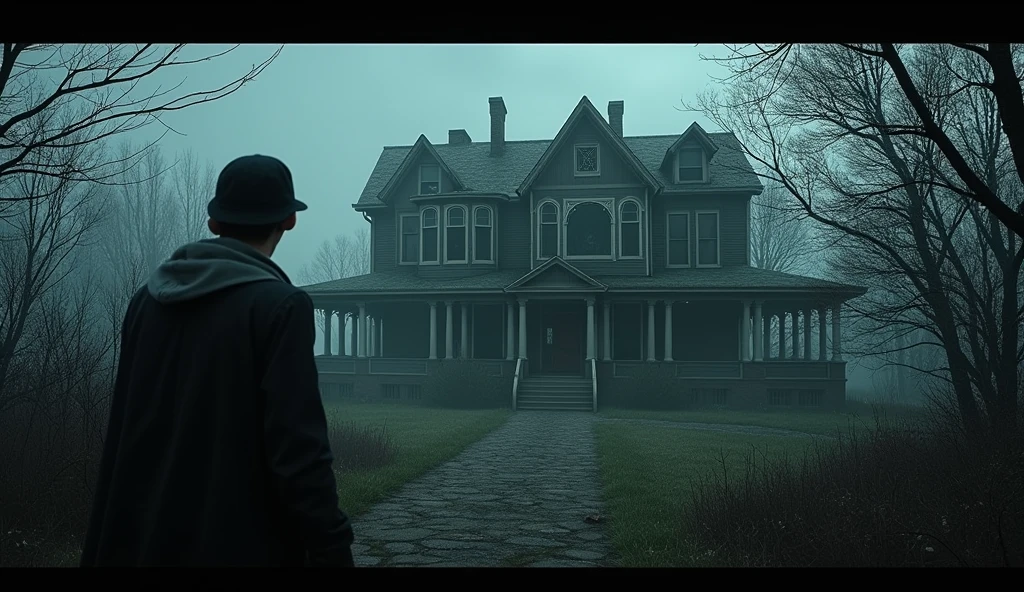 take a first-person point of view exploration of a haunted house where a doctor was experimenting, place realistic and detailed elements