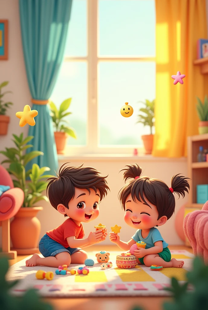 Children home day cartoon thumbnail for youtube