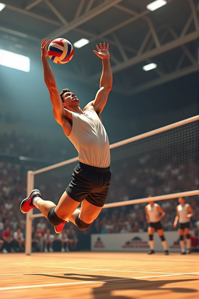 Guy playing Volleyball