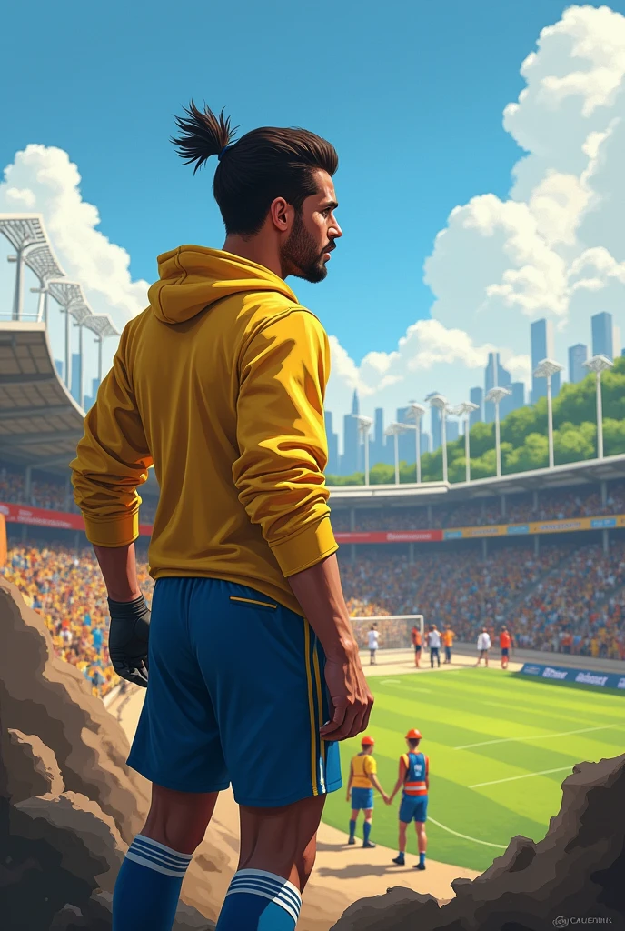 He starts to make football base in the Portuguese city of São Paulo