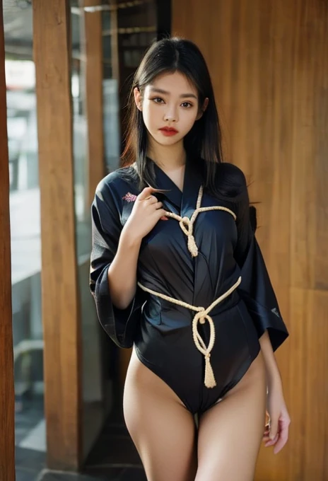 In underwear、Rope makeup、Tie up 、yukata、