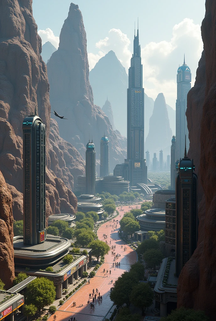 I want a version of the city of Santiago de Chile if it were a Star Wars city..