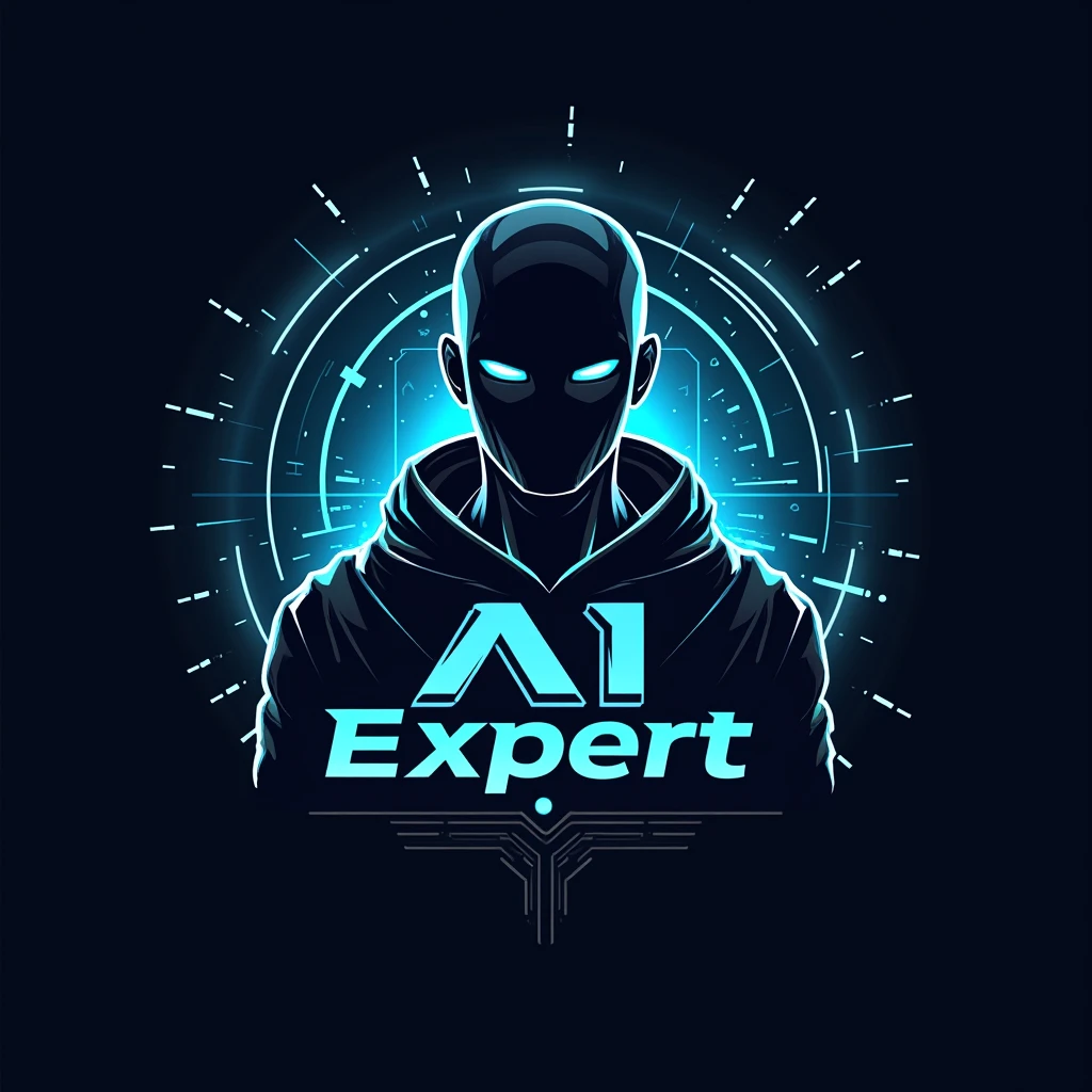 Logo for the video game channel called AI EXPERT.