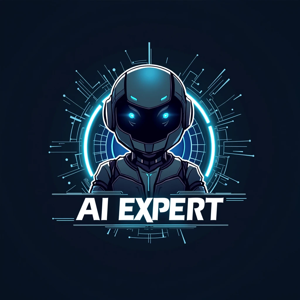 Logo for the video game channel called AI EXPERT.