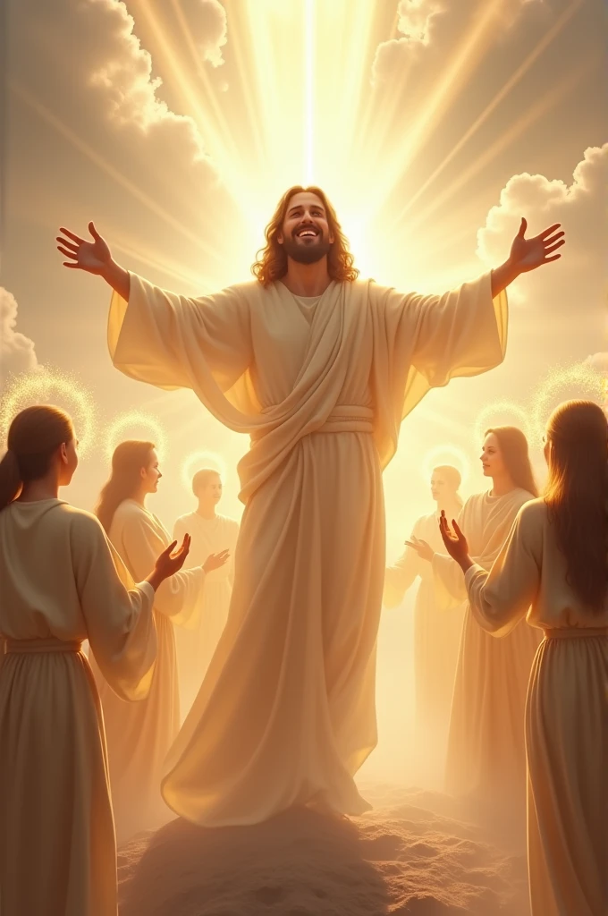 Jesus welcoming into heaven 