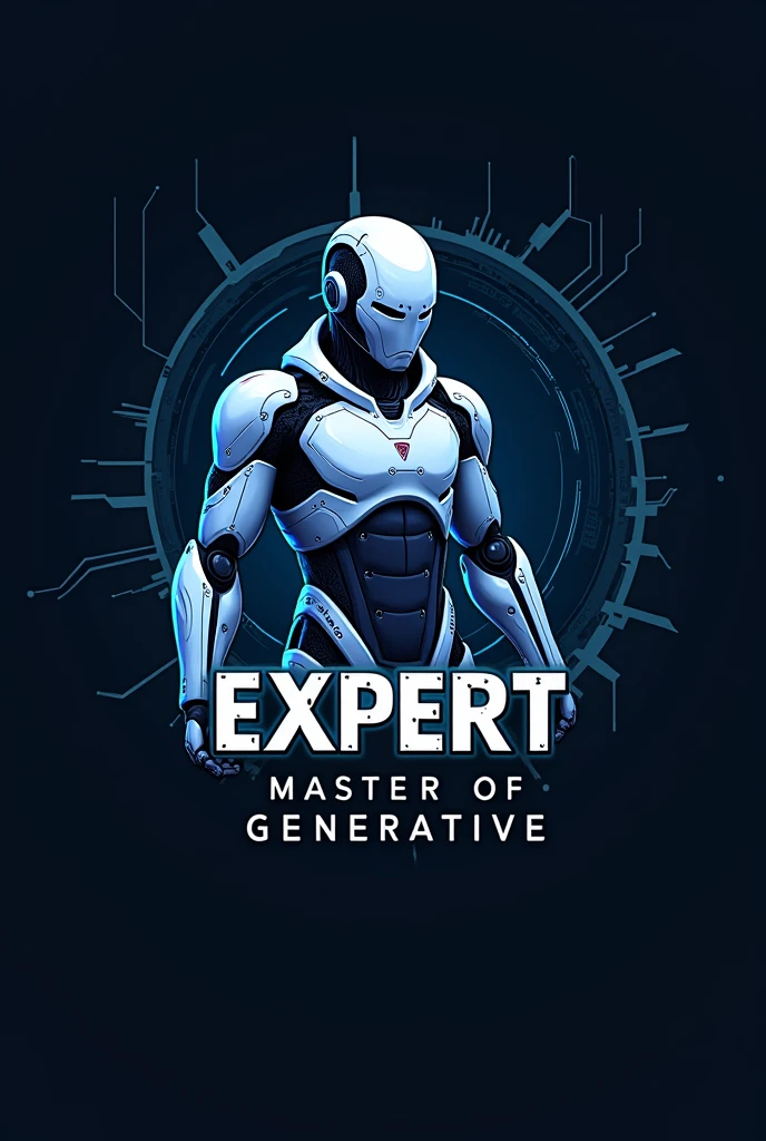 โลโก้สำหรับช่องวิดีโอเกมชื่อ AI EXPERT with slogan is Master of generative

