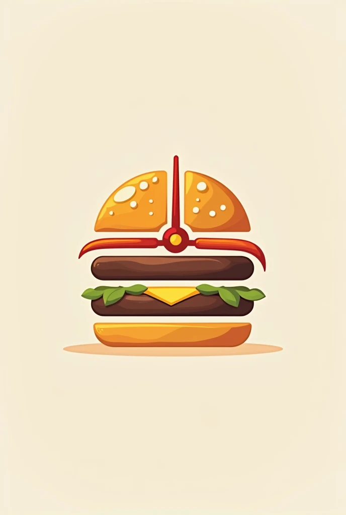 Hamburger logo related to a clock
