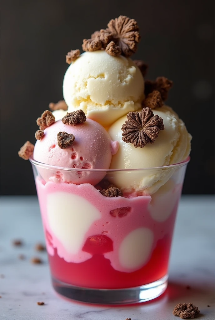 CANASTRA CHEESE ICE CREAM WITH TRUFFLE AND GUAVA