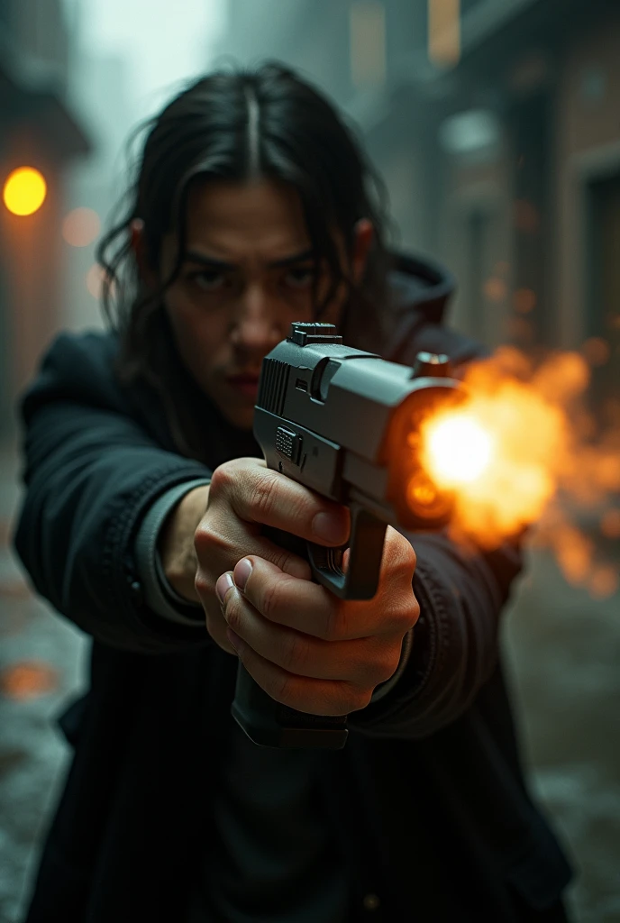Fireing a gun