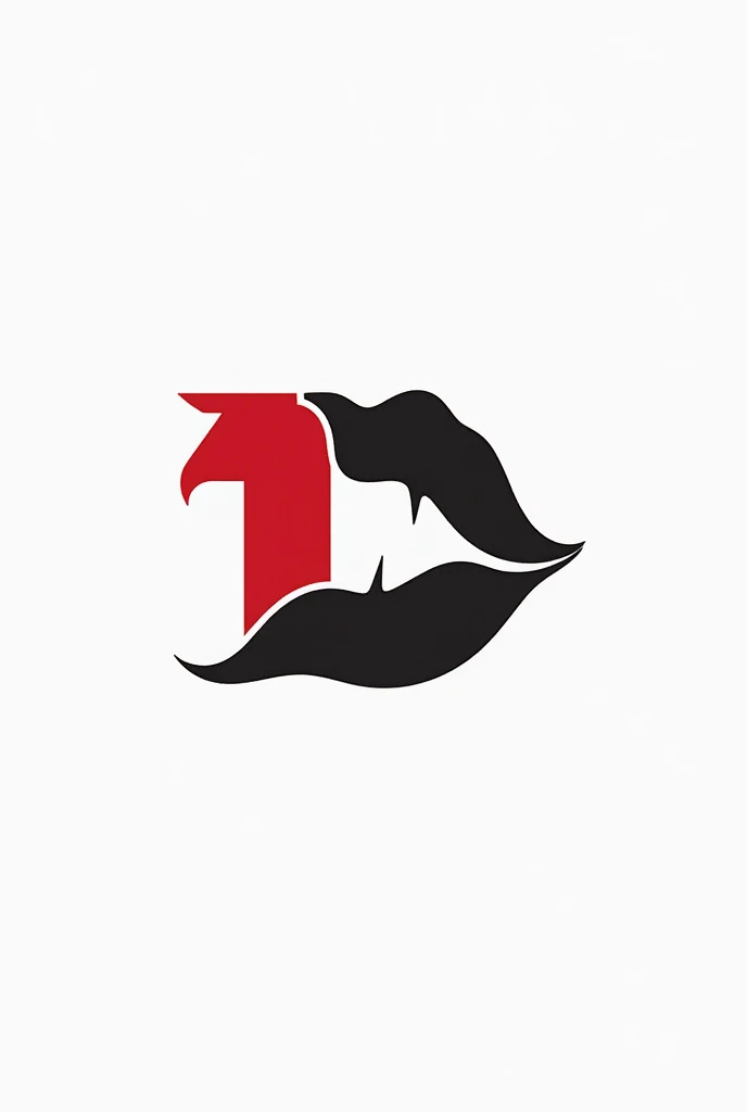 Create a logo for "DEATHLY KISS" com fundo branco. A K-pop group. The style must be modern, Minimalist and Artistic. Use a color palette that is Black, white and red. The logo should appeal to K-Poppers.
