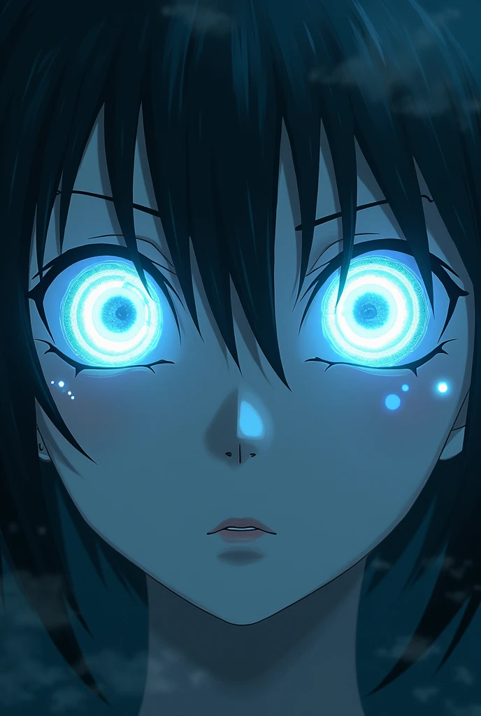 Eyes with white Rinnegan
