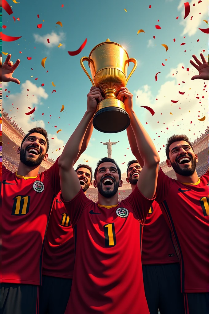 Create an image with the following sentence And in Rio there is no other like it, only Flamengo is world champion