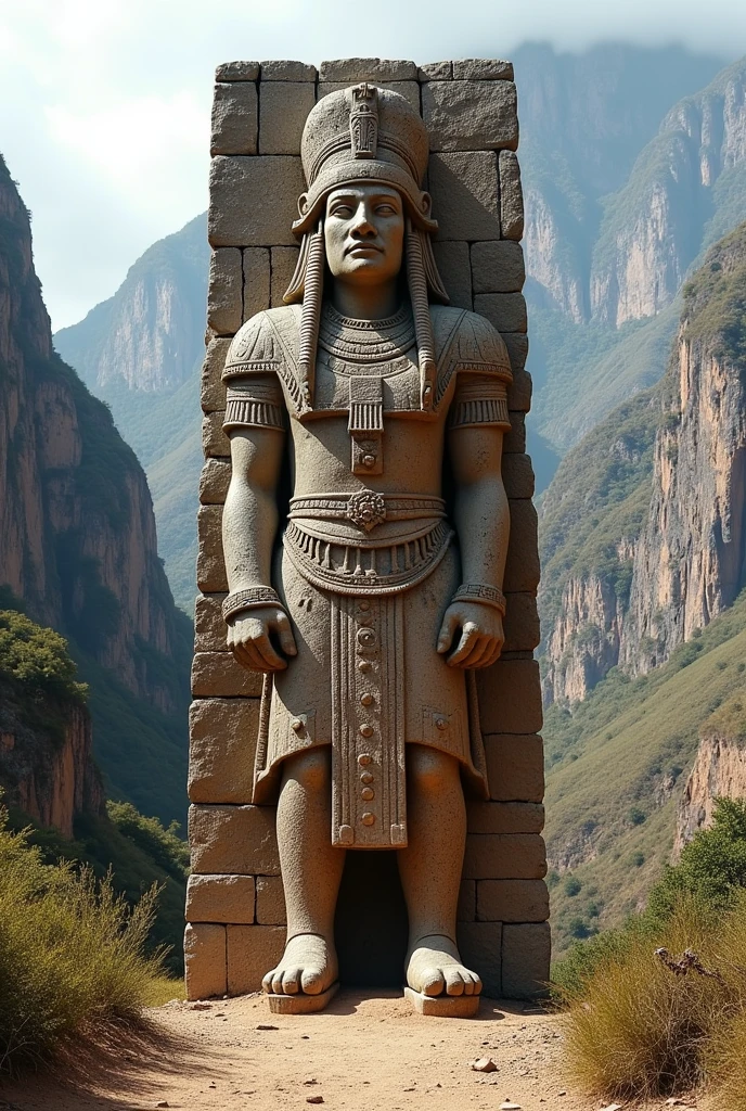 Incas stone statue in Peru 