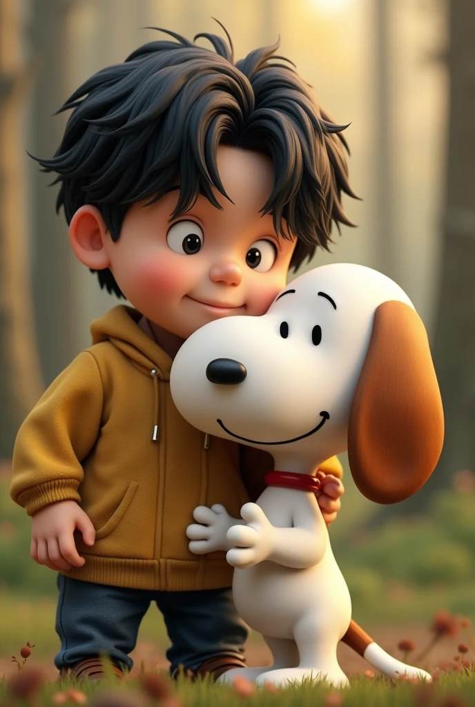 Jungkook y Snoopy realista