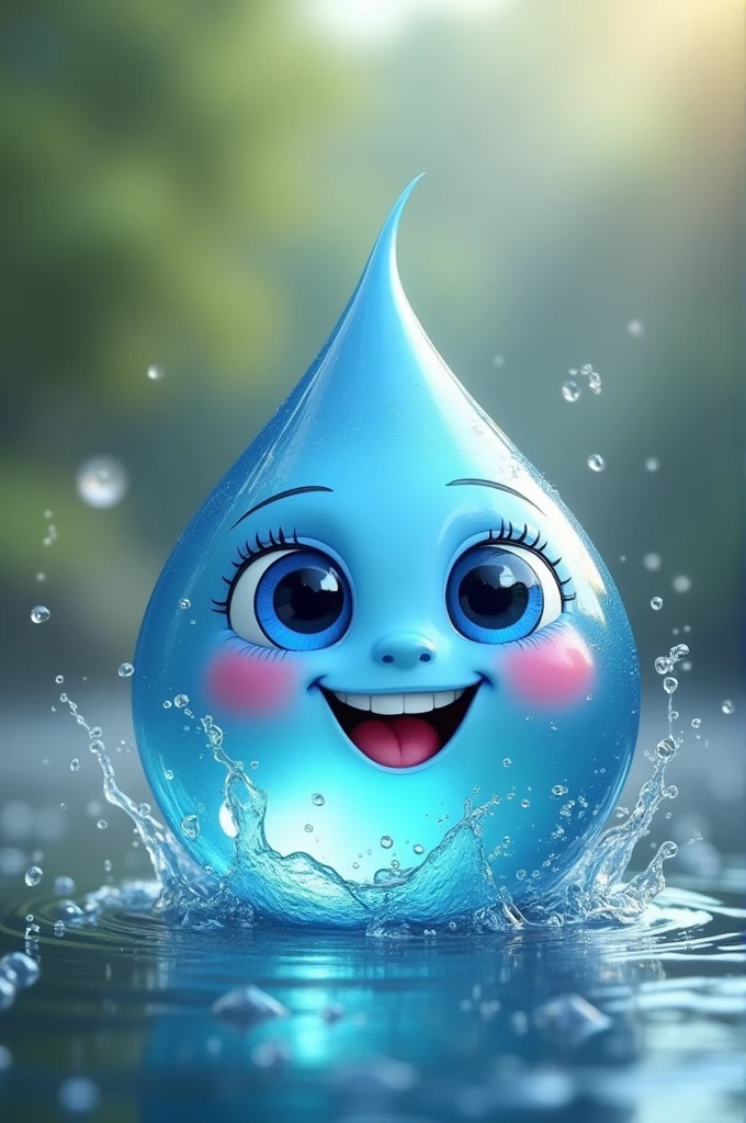 Smiling water drop.