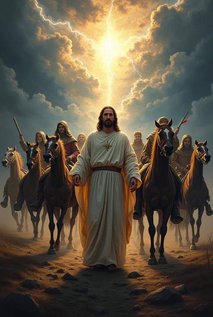 Jesus and the 7 horsemen of the apocalypse