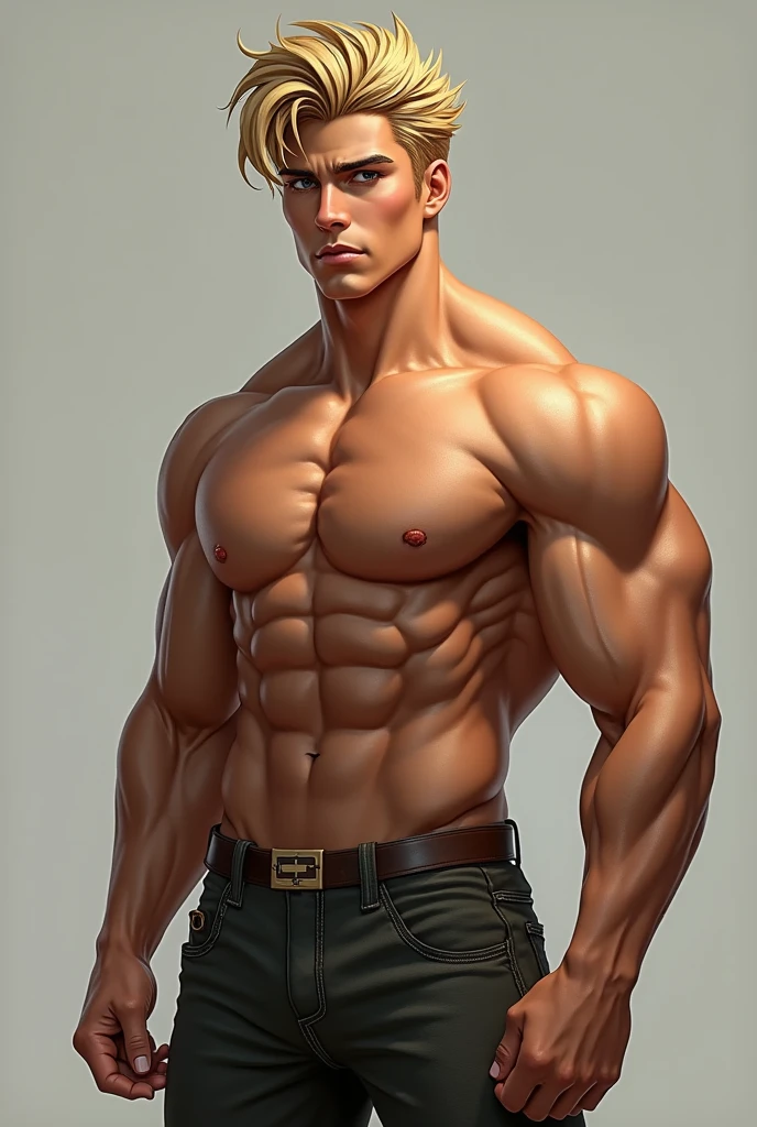 Young muscular blond man