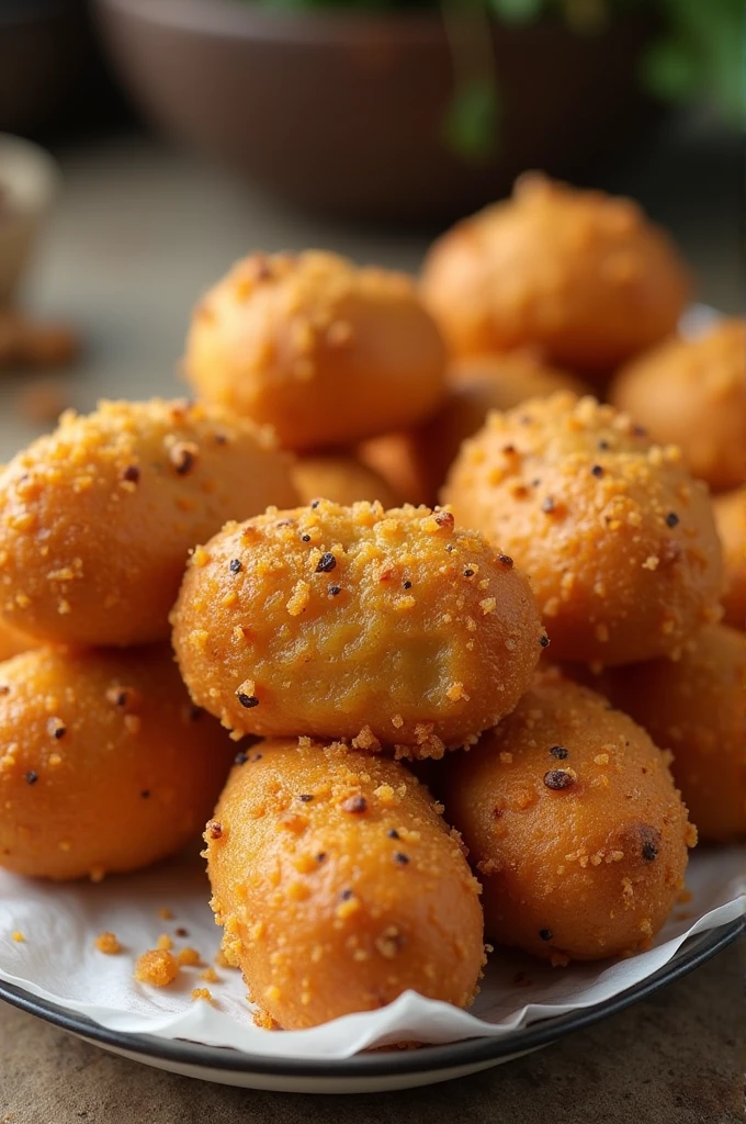 Several coxinha bites with the word Zizi