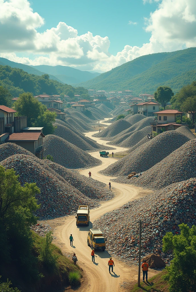 Well-organized Colombian landfill on the outskirts of a small town